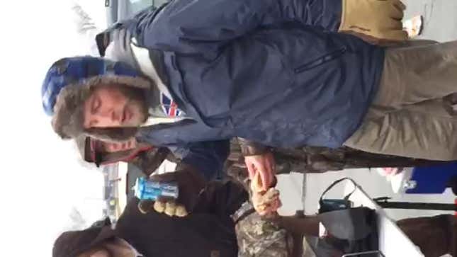 Bills Fan Boots, Gets Back To Business
