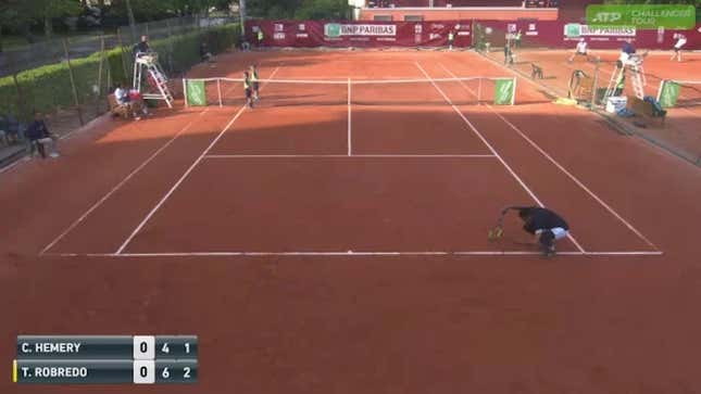 Tennis Player Disagrees With Call, Brings Out Phone To Document Ball Mark