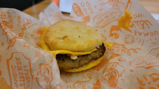 Popeyes sausage egg and cheese biscuit
