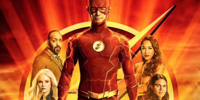 The cast for The CW's The Flash in a season 7 poster. 