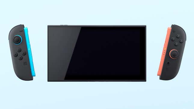 The Switch 2 with the Joy-Cons detached.