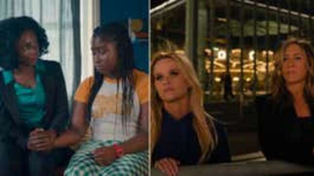 Lauryn Ajufo on Everything Now (Netflix); Reese Witherspoon and Jennifer Aniston on The Morning Show (Apple TV+), two shows that depicted medication abortion storylines this year.