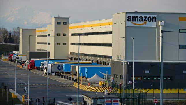 This Amazon distribution center is located in Torrazza, Italy—where Prime subscribers will see their membership fees rise by nearly 40% in the coming months. 