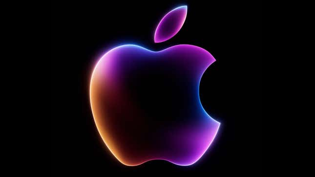 A photo of the WWDC apple logo