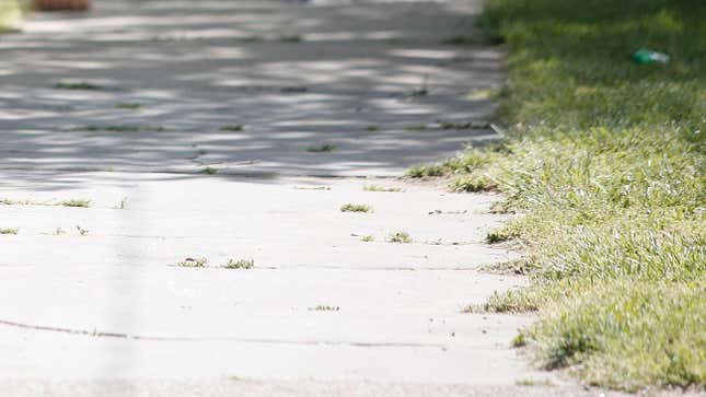 A sidewalk in Cleveland, Ohio