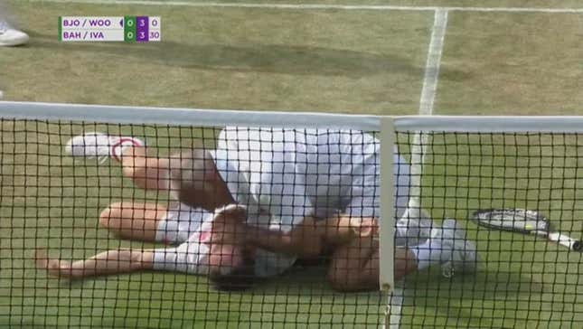 Tennis Player Gets Pegged With Ball, Pays Tribute To Neymar