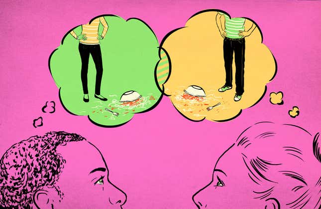 Image for article titled Here&#39;s Why You and Your Partner Never Remember Your Fights the Same Way