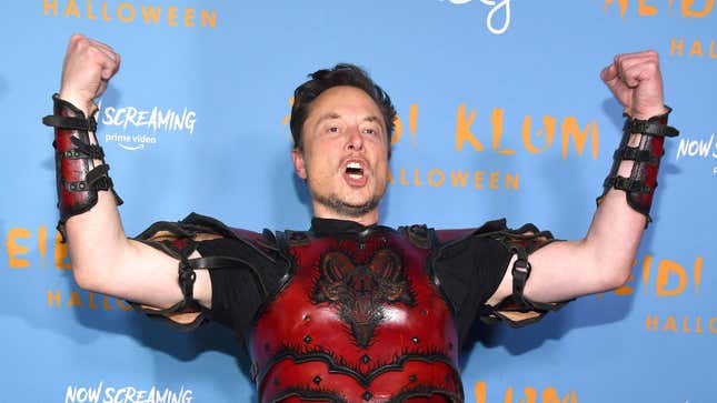 Elon Musk attends Heidi Klum's 21st Annual Halloween Party presented by Now Screaming x Prime Video and Baileys Irish Cream Liqueur at Sake No Hana at Moxy Lower East Side on October 31, 2022 in New York City.