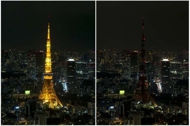 Before and after.