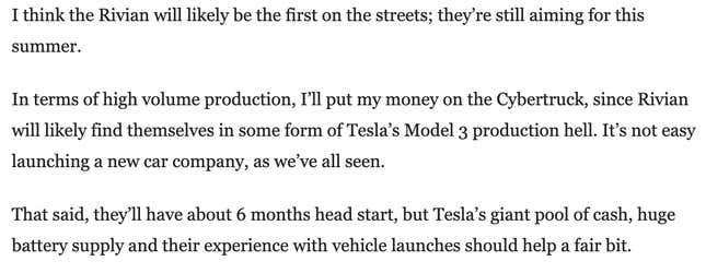 Image for article titled Here&#39;s Who You Think Will Be The First To Mass Produce An EV Truck