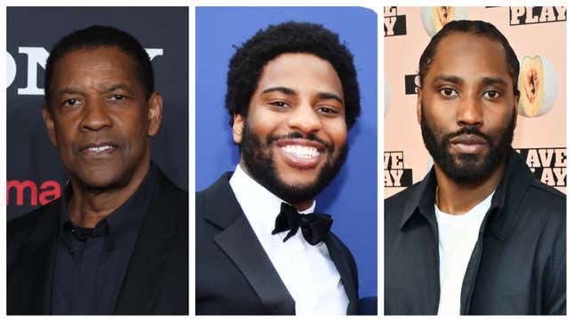 Denzel Washington, links; Sohn Malcolm und John David.