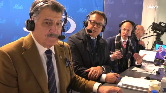 Hear the Gary Cohen, Keith Hernandez, and Ron Darling sound bites that play  on the 7 train