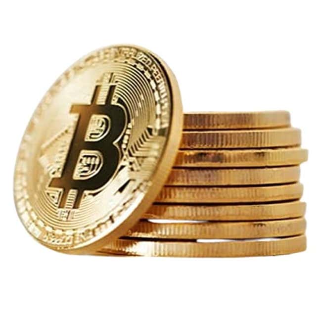 Image for article titled 10 Pcs Bitcoin Coin Souvenir with Coin Case, Now 10% Off