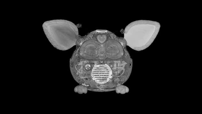 A CT scan of Furby.