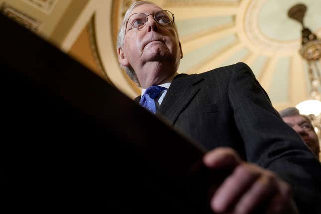 Image for article titled Sen. Mitch McConnell Doesn’t Want Dems to Call Witnesses During Impeachment Trial Because He’s a Whole Bitch