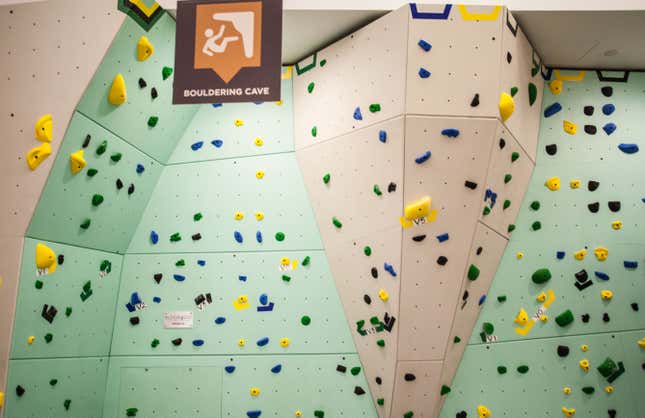 …and a rock wall.