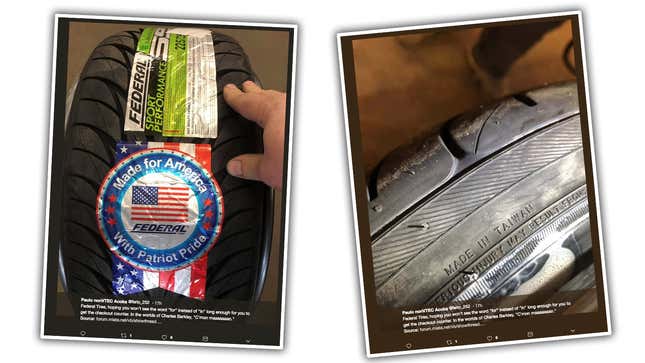 Image for article titled I Don't Know Who Federal Tires Thinks They're Fooling With This Bullshit