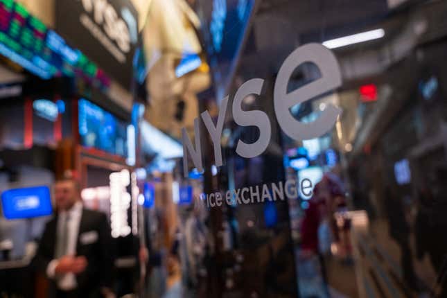 The New York Stock Exchange floor on Oct.16 in New York City.