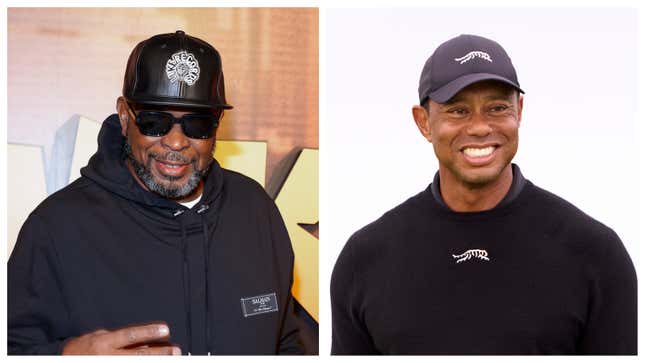 Onkel Luke, links; Tiger Woods.