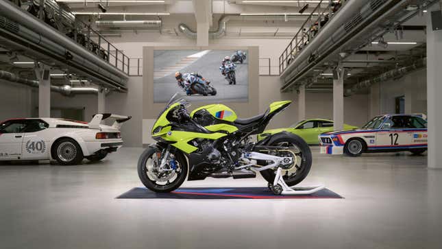Image for article titled BMW Celebrates 50 Years of M Cars With an M Motorcycle