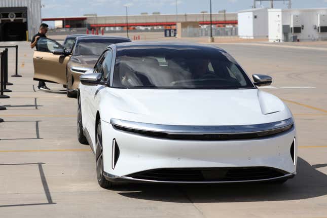 Lucid currently has just one product on the market, the expensive Lucid Air electric sedan.