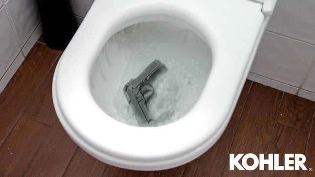 Image for article titled Kohler Unveils Powerful New Toilet Capable Of Flushing Handgun