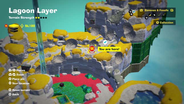 A screenshot of Donkey Kong Banaza shows off the game. 