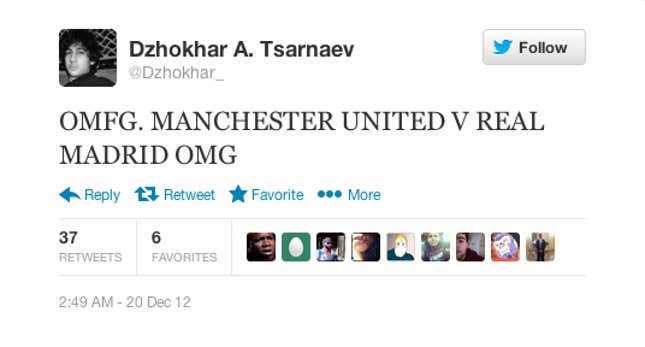Image for article titled Twitter account attributed to Boston bombing suspect Dzhokhar Tsarnaev is fake