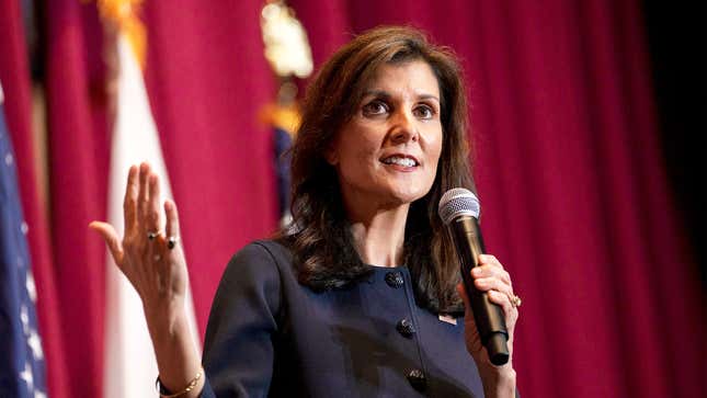Image for article titled Nikki Haley Loses Nevada Primary To ‘I’m Trans And You Can Take My Guns’ Option