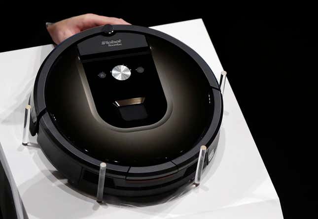 FILE - A Roomba 980 vacuum cleaning robot is presented during a presentation in Tokyo, Tuesday, Sept. 29, 2015. Amazon on Monday called off its proposed acquisition of iRobot, which was facing antitrust scrutiny on both sides of the Atlantic, with the ecommerce giant blaming “undue and disproportionate regulatory hurdles.” (AP Photo/Eugene Hoshiko, File)