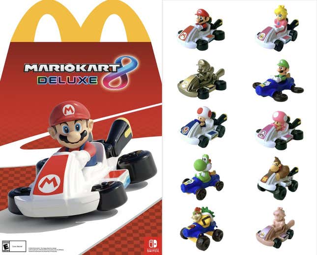 Diez cajas Happy Meal de Mario Kart