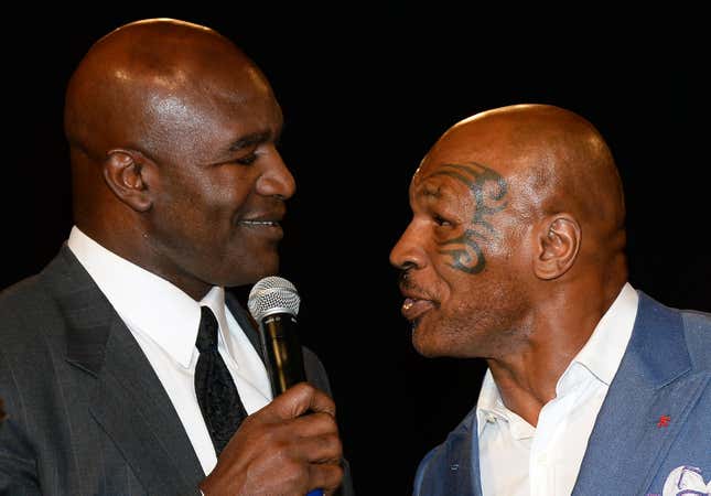 Image for article titled Mike Tyson, Evander Holyfield Choose Violence—and It&#39;s Going Down Memorial Day Weekend