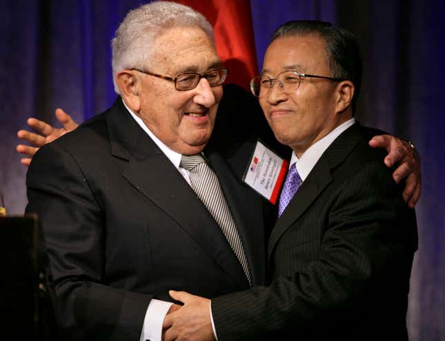 With Chinese state councilor Dai Bingguo, July 2009. (Reuters/Yuri Gripas)