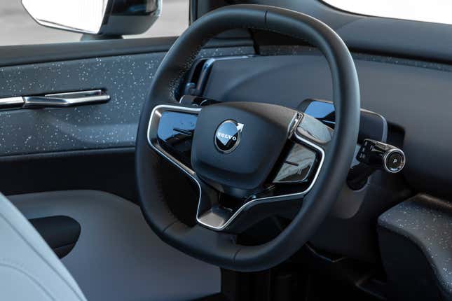 2024 Volvo EX30 steering wheel and dash