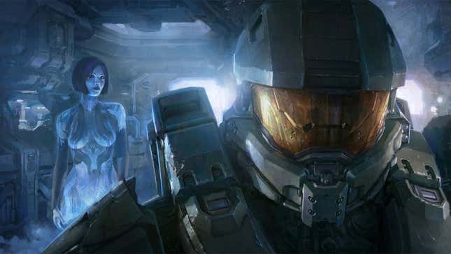 Master Chief walks away from Cortana.