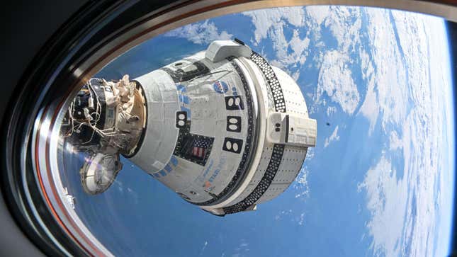 The Boeing Starliner docked to the International Space Station