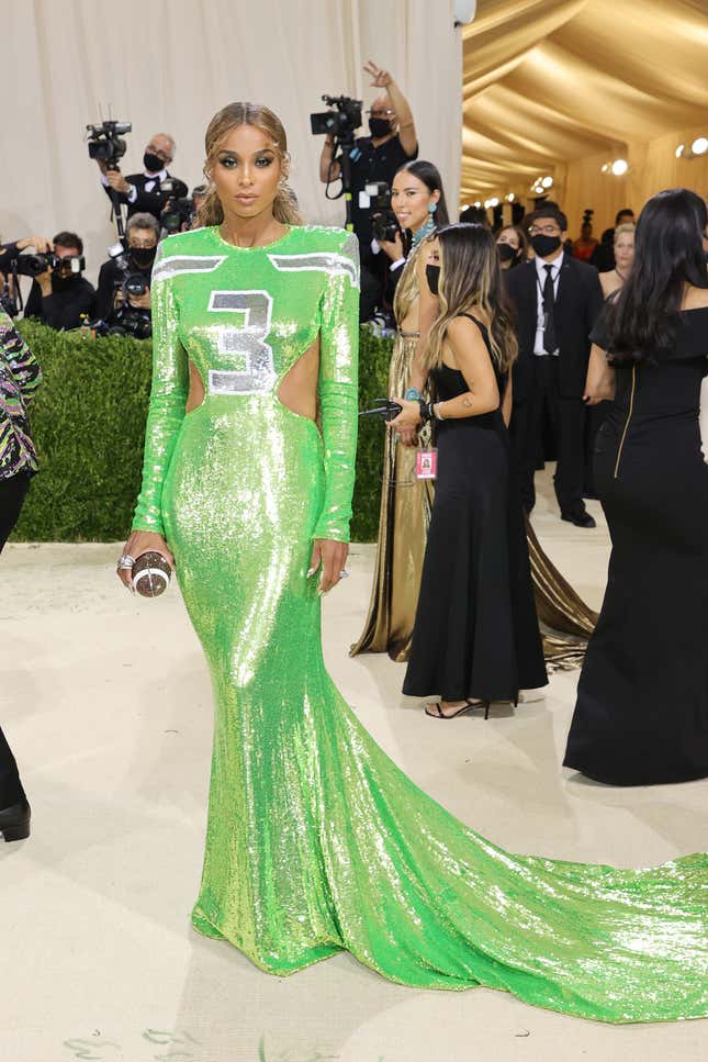 Ciara attends The 2021 Met Gala Celebrating In America: A Lexicon Of Fashion at Metropolitan Museum of Art on September 13, 2021 in New York City.