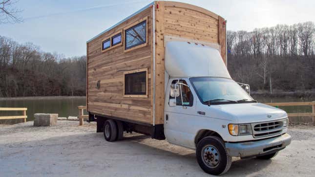 Image for article titled This $80,000 Cozy Cabin Of A Tiny House Used To Be A Box Truck