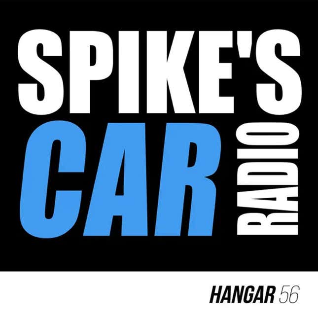 The Spike's car Radio podcast header with a black background and white text. 