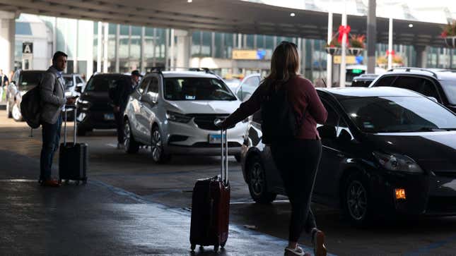 People at an airport in Illinois