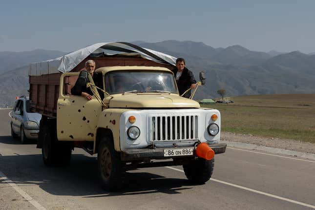 Armenians Fleeing Nagorno-Karabakh in 'Direct Act of Ethnic Cleansing' by  Azerbaijan