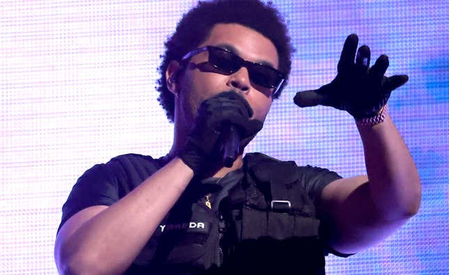 The Weeknd performs on the Coachella stage during the 2022 Coachella Valley Music And Arts Festival on April 24, 2022 in Indio, California. (Photo by Amy Sussman/Getty Images for Coachella)