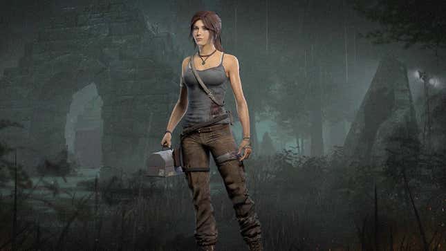 Lara Croft as she will appear in Dead By Daylight. 