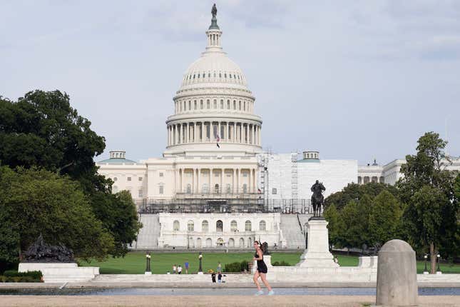 The U.S. Capitol is seen, Wednesday, Aug 30, 2023, in Washington. (AP Photo/Mariam Zuhaib)