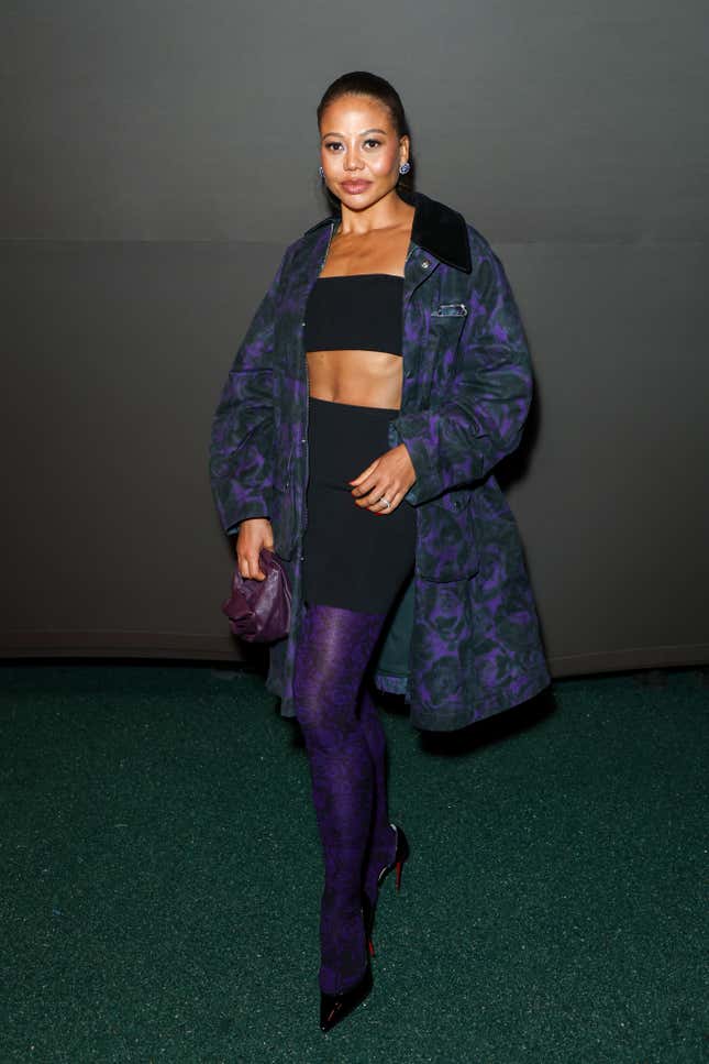 Image for article titled Black Celebs Who Attended London Fashion Week