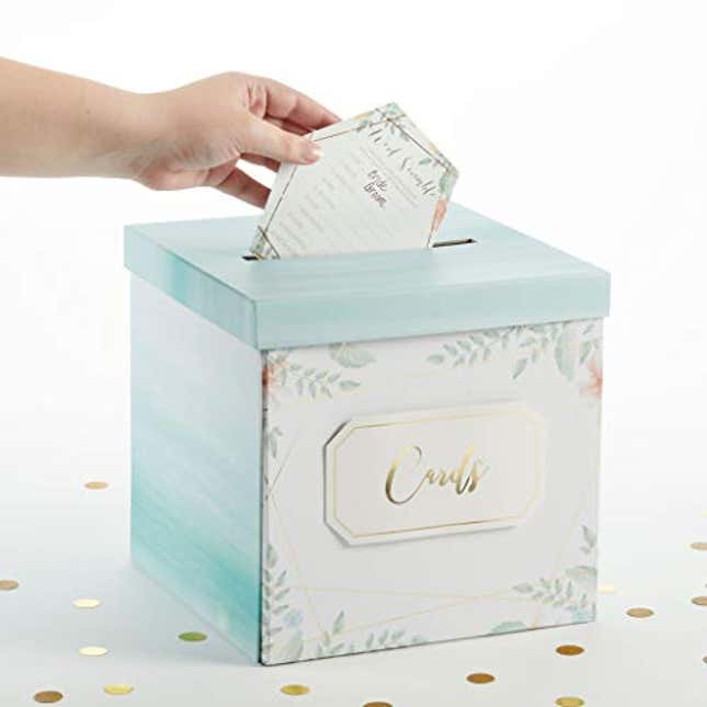 Image for article titled Kate Aspen Geometric Floral Wedding Card Box, Now 34% Off