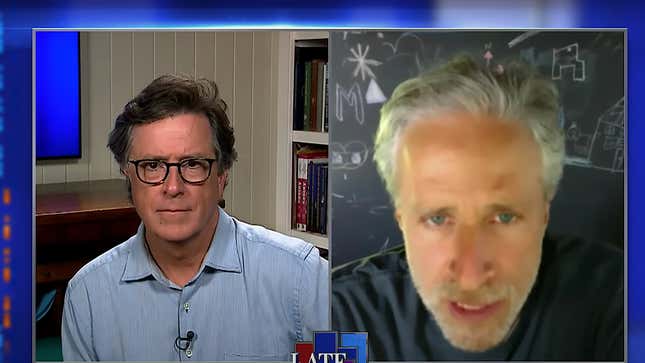 On <i>The Late Show</i>, Jon Stewart identifies the white "but" people obstructing racial justice