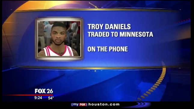 Houston TV Station Uses <i>NBA2K </i>Screenshot To Report Troy Daniels Trade