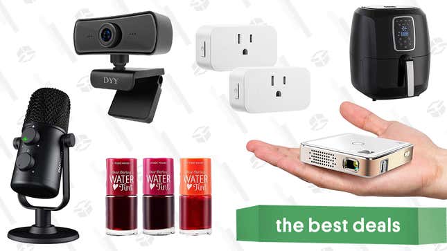 Image for article titled Sunday&#39;s Best Deals: Kodak Pocket Projector, 2K HD Rotating Webcam, Digital Air Fryer, Maono Cardioid Condenser Microphone, Smart Home Plugs, Etude House Tint, and More
