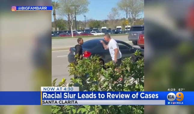 Image for article titled Hundreds of Cases Under Review After Retired LAPD Detective Calls Black Man N-Word and &#39;Monkey&#39; After Car Crash